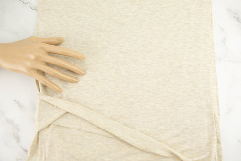Heather Warm Light Beige Light Weight Sweater Knit Fabric Remnant 40 inches length